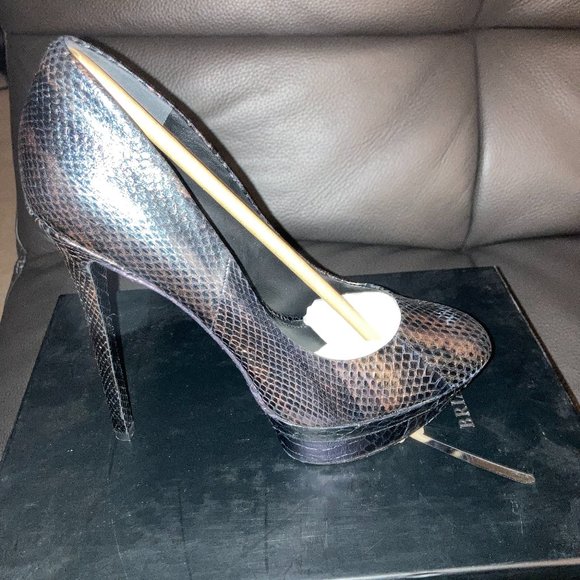 Brian Atwood Snakeskin Pumps 